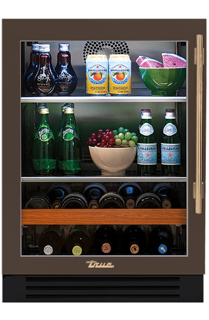 Undercounter Beverage Center, Left Hinged, Espresso, Gold Hardware TBC24LOGCDSK305H08