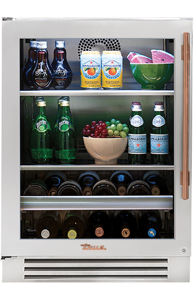 Undercounter Beverage Center, Left Hinged, Color Match, Copper Hardware TBC24LOGCDSKXXXH03