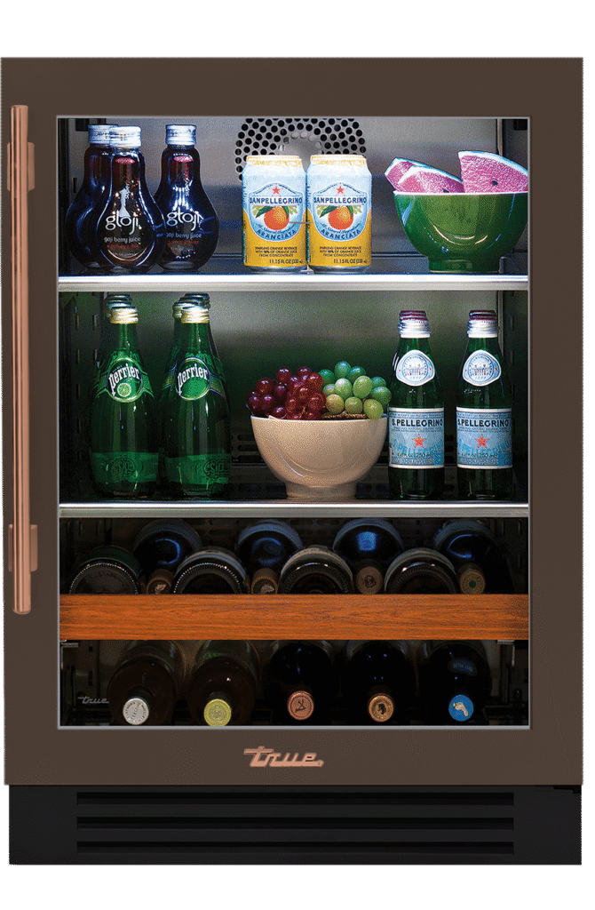 Undercounter Beverage Center, Right Hinged, Espresso, Copper Hardware TBC24ROGCDSK305H03