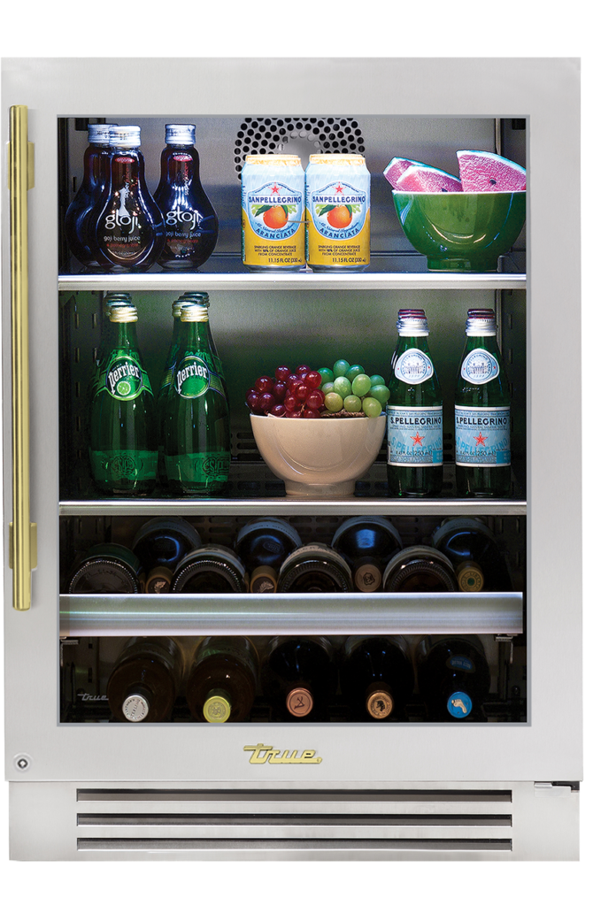 Undercounter Beverage Center, Right Hinged, Brass Hardware TBC24RSGCH01