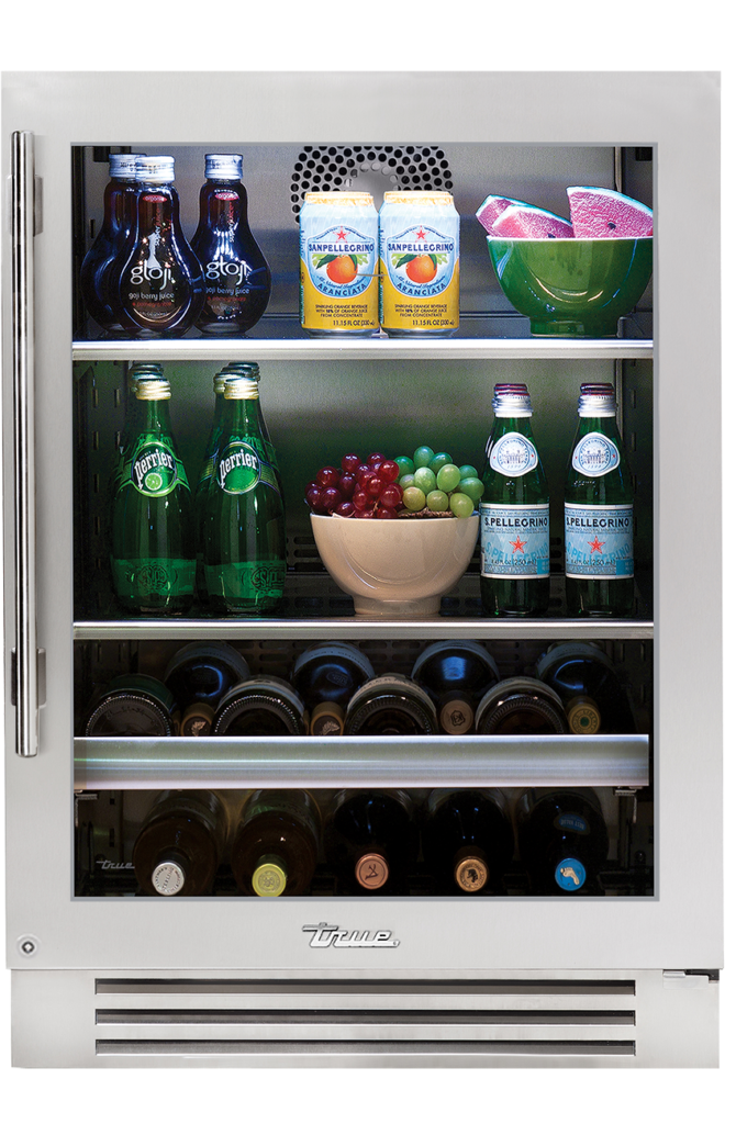 Undercounter Beverage Center, Right Hinged, Chrome Hardware TBC24RSGCH02