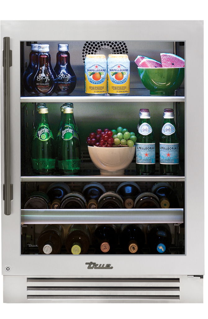 Undercounter Beverage Center, Right Hinged, Pewter Hardware TBC24RSGCH05