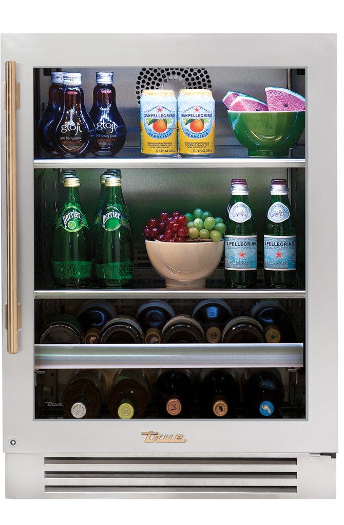 Undercounter Beverage Center, Right Hinged, Gold Hardware TBC24RSGCH08
