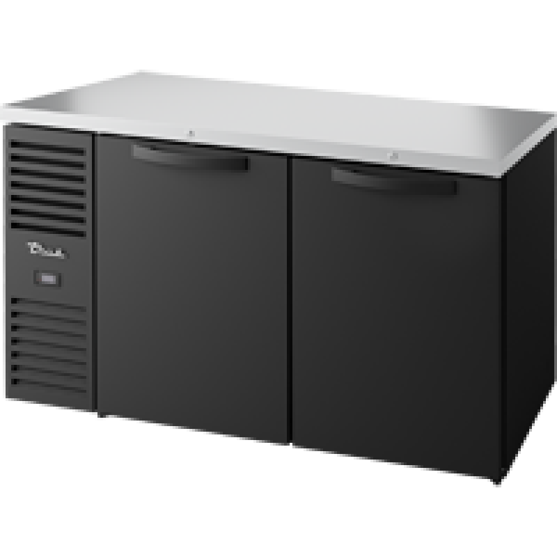 Reach-In Single Zone Refrigerator with Left Side Refrigeration System. Black Exterior and Solid Swing Doors TBR60RISZ1LBSS1