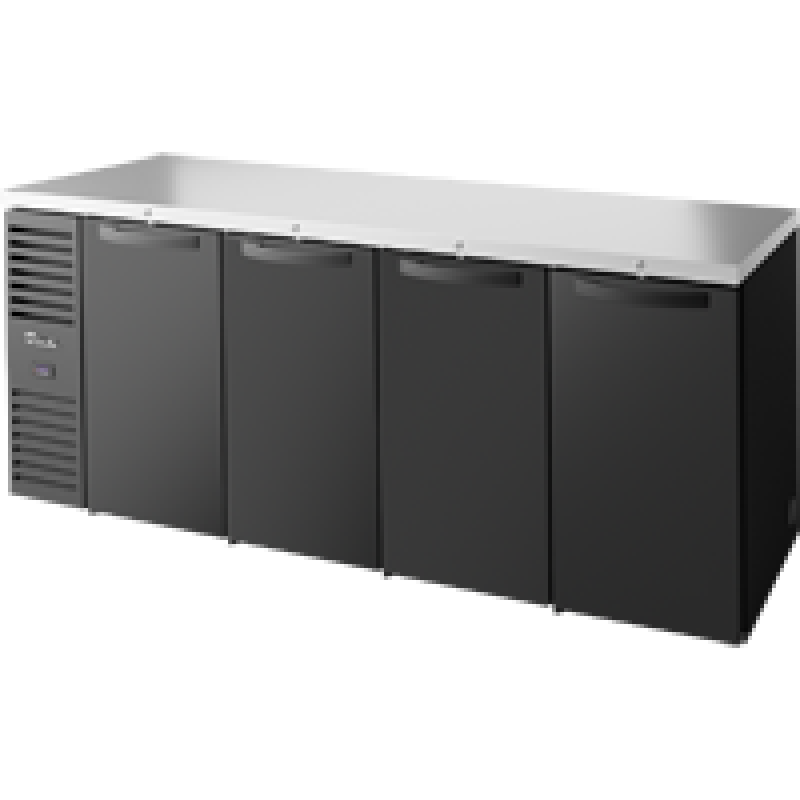Reach-In Single Zone Refrigerator with Left Side Refrigeration System. Black Exterior and Solid Swing Doors TBR92RISZ1LBSSSS1