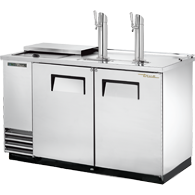 Solid Swing Door Stainless Steel Club Top Direct Draw Beer Dispenser with Hydrocarbon Refrigerant TDD2CTSHC