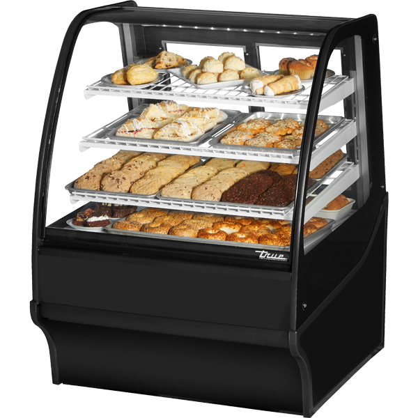 Curved Glass, Glass End Dry Case with Black Exterior and White Interior TDMDC36GEGEBW