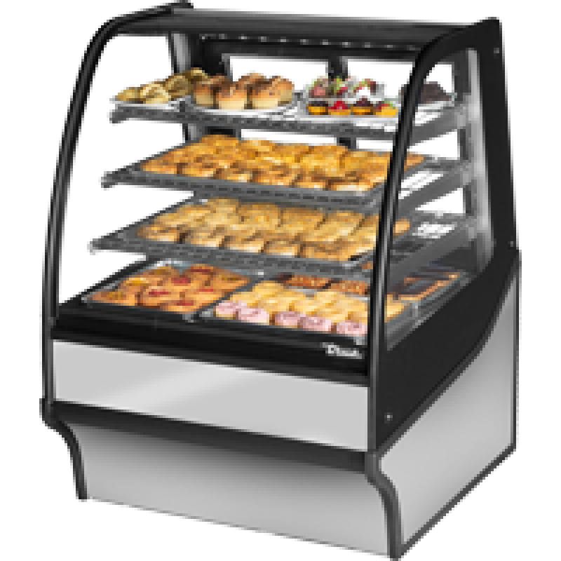 Curved Glass, Glass End Dry Case with Stainless Exterior and Stainless Interior TDMDC36GEGESS