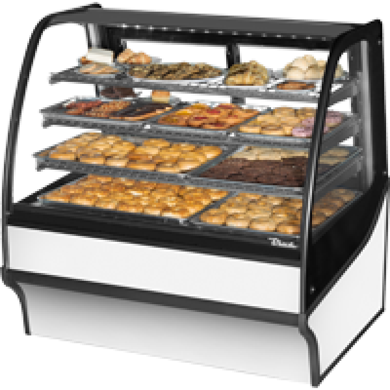 Curved Glass, Glass End Dry Case with Stainless Exterior and White Interior TDMDC48GEGESW