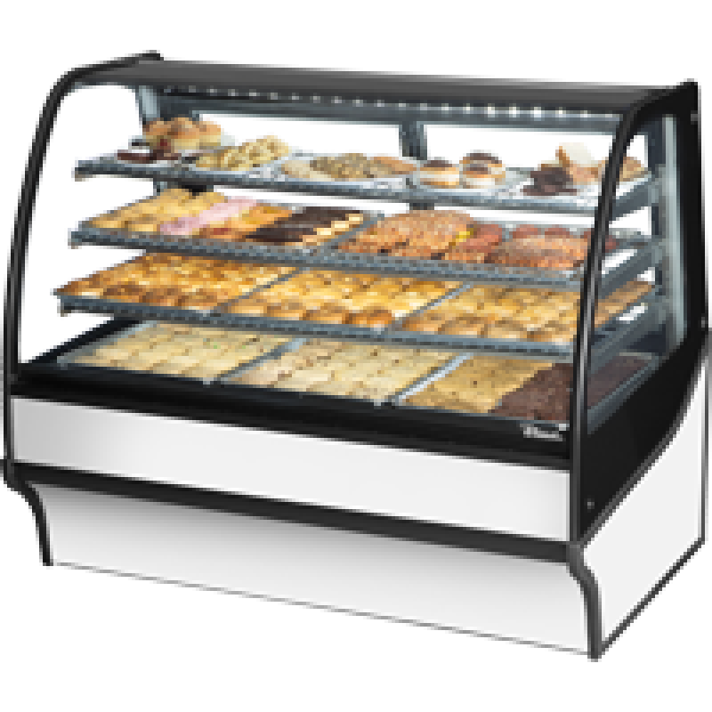 Curved Glass, Glass End Dry Case with Stainless Exterior and White Interior TDMDC59GEGESW
