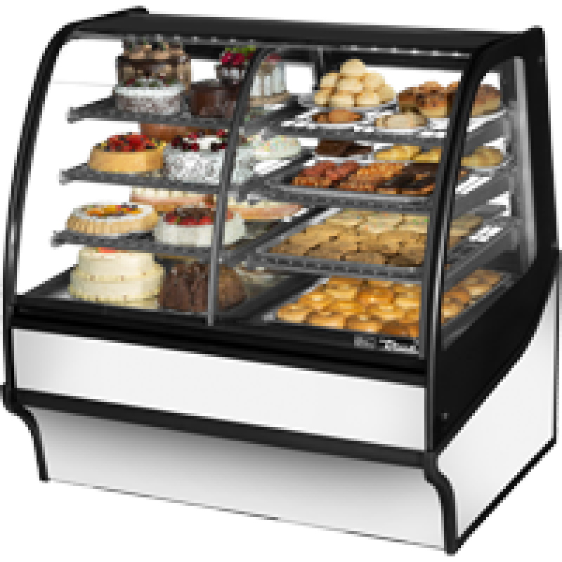 Curved Glass, Glass End Dual Zone with Stainless Exterior and White Interior TDMDZ48GEGESW