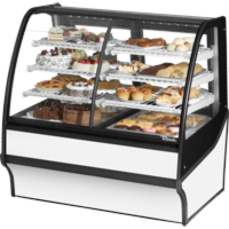 Curved Glass, Glass End Dual Zone with White Exterior and White Interior TDMDZ48GEGEWW