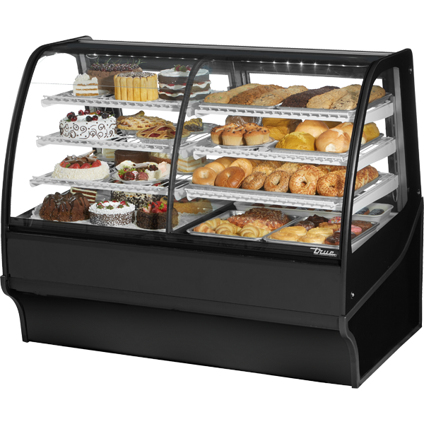 Curved Glass, Glass End Dual Zone with Black Exterior and White Interior TDMDZ59GEGEBW