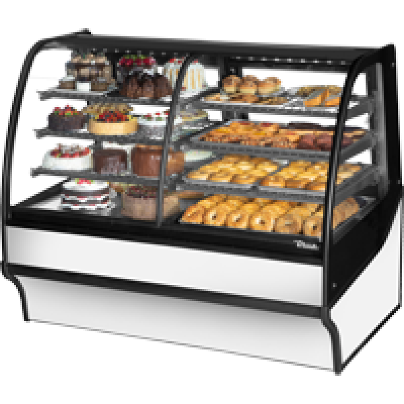 Curved Glass, Glass End Dual Zone with Stainless Exterior and White Interior TDMDZ59GEGESW