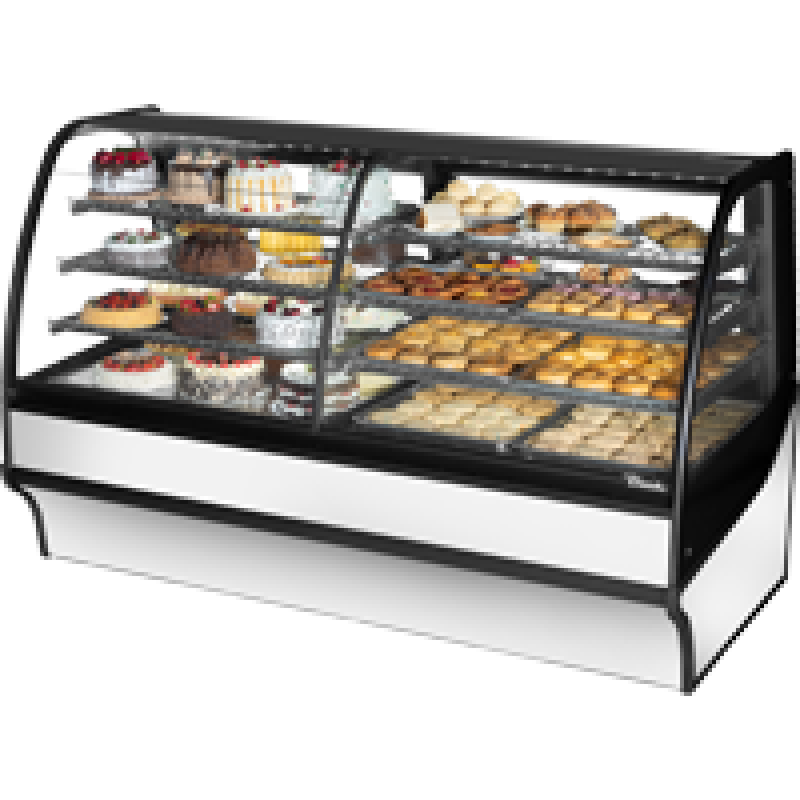 Curved Glass, Glass End Dual Zone with Stainless Exterior and White Interior TDMDZ77GEGESW