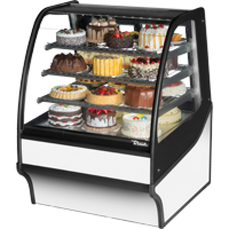 Curved Glass, Glass End Refrigerator with Stainless Exterior and White Interior TDMR36GEGESW