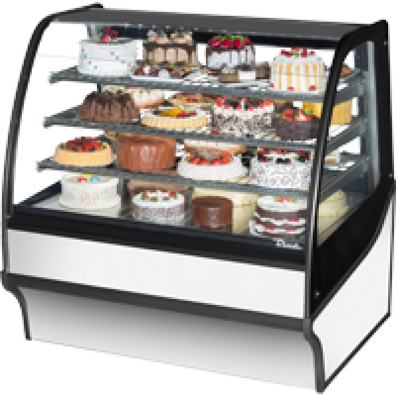 Curved Glass, Glass End Refrigerator with Stainless Exterior and White Interior TDMR48GEGESW