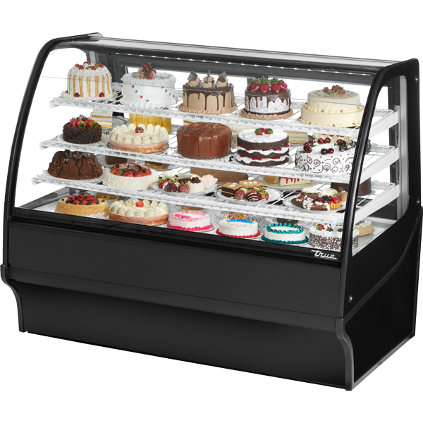 Curved Glass, Glass End Refrigerator with Black Exterior and White Interior TDMR59GEGEBW