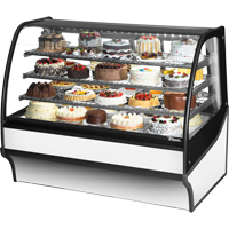 Curved Glass, Glass End Refrigerator with Stainless Exterior and White Interior TDMR59GEGESW