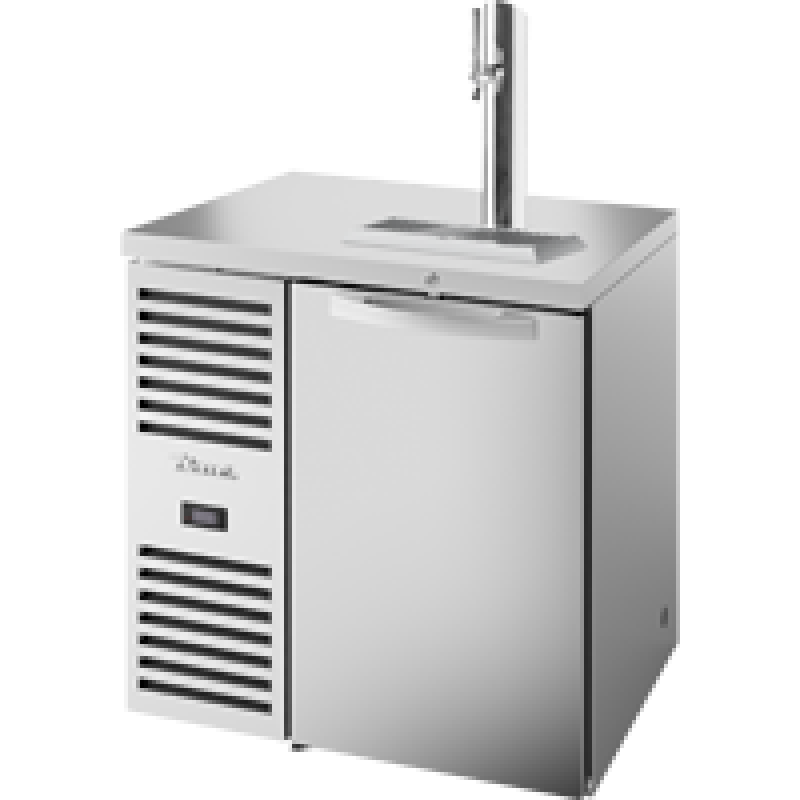Reach-In Single Zone Refrigerator with Left Side Refrigeration System. Stainless Exterior and Solid Swing Doors TDR32RISZ1LSS1
