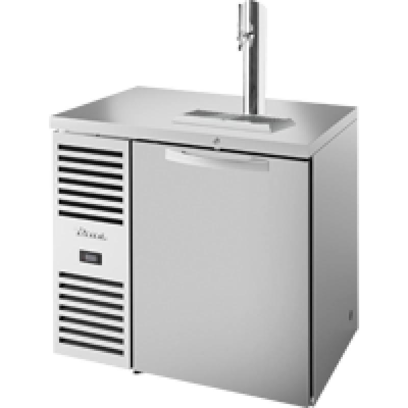 Reach-In Single Zone Refrigerator with Left Side Refrigeration System. Stainless Exterior and Solid Swing Doors TDR36RISZ1LSS1