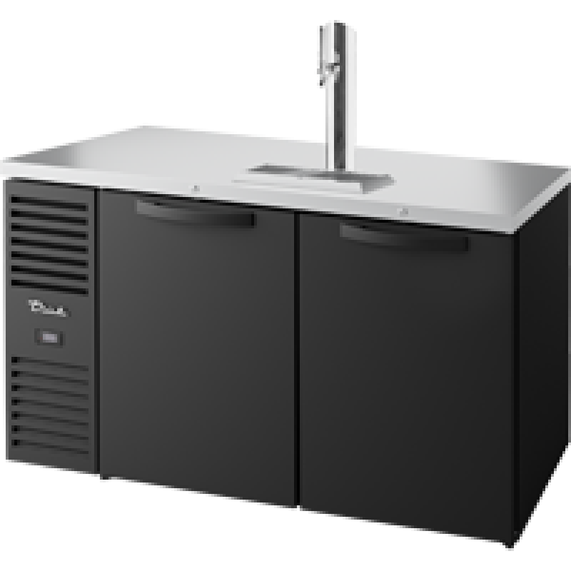 Reach-In Single Zone Refrigerator with Left Side Refrigeration System. Black Exterior and Solid Swing Doors TDR60RISZ1LBSS1