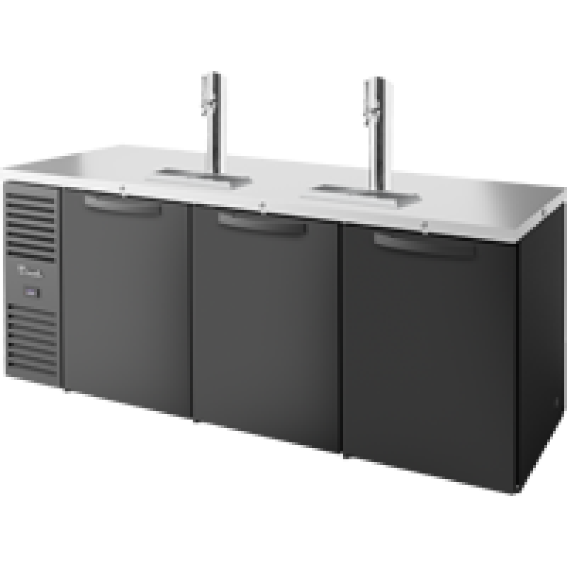 Pass-Thru Single Zone Refrigerator with Left Side Refrigeration System. Black Exterior and Solid Swing Doors TDR84PTSZ1LBSSSSSS1