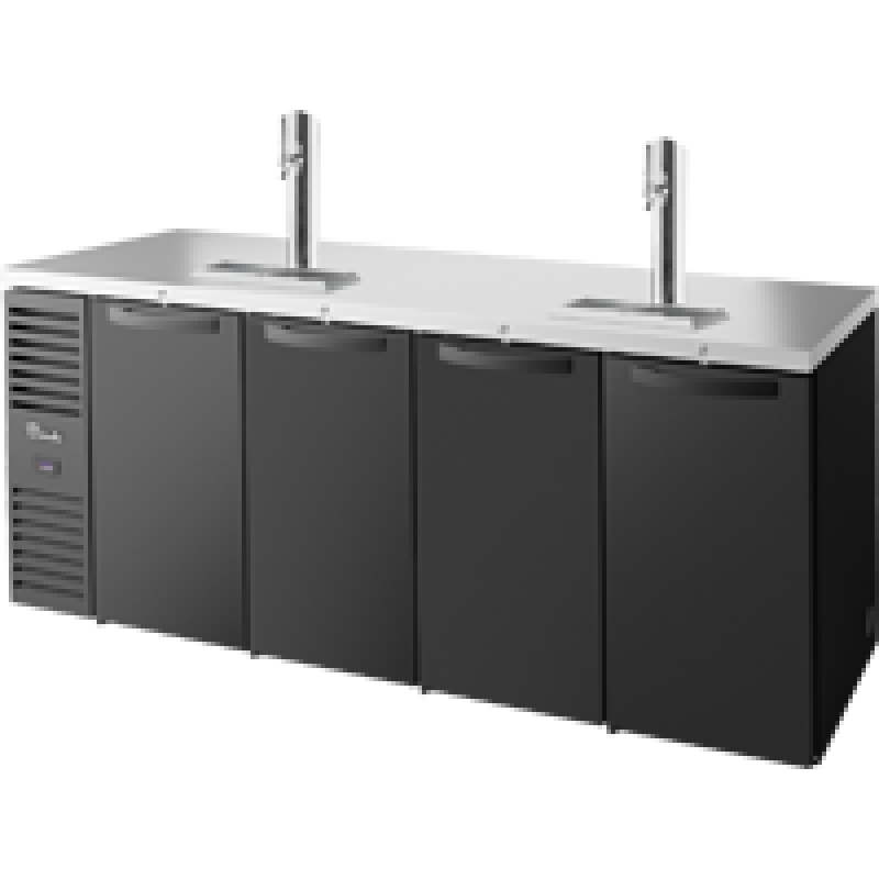 Reach-In Single Zone Refrigerator with Left Side Refrigeration System. Black Exterior and Solid Swing Doors TDR92RISZ1LBSSSS1