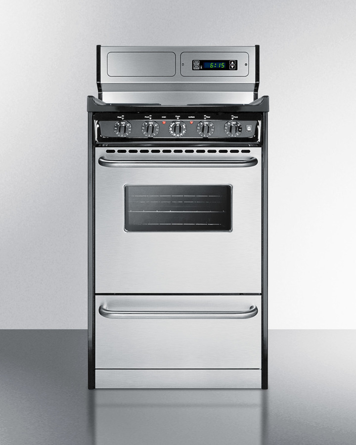 20" Wide Electric Coil Range TEM130BKWY