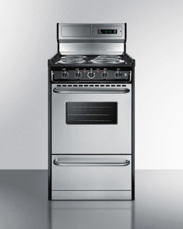 20" Wide Electric Coil Range TEM130BKWY