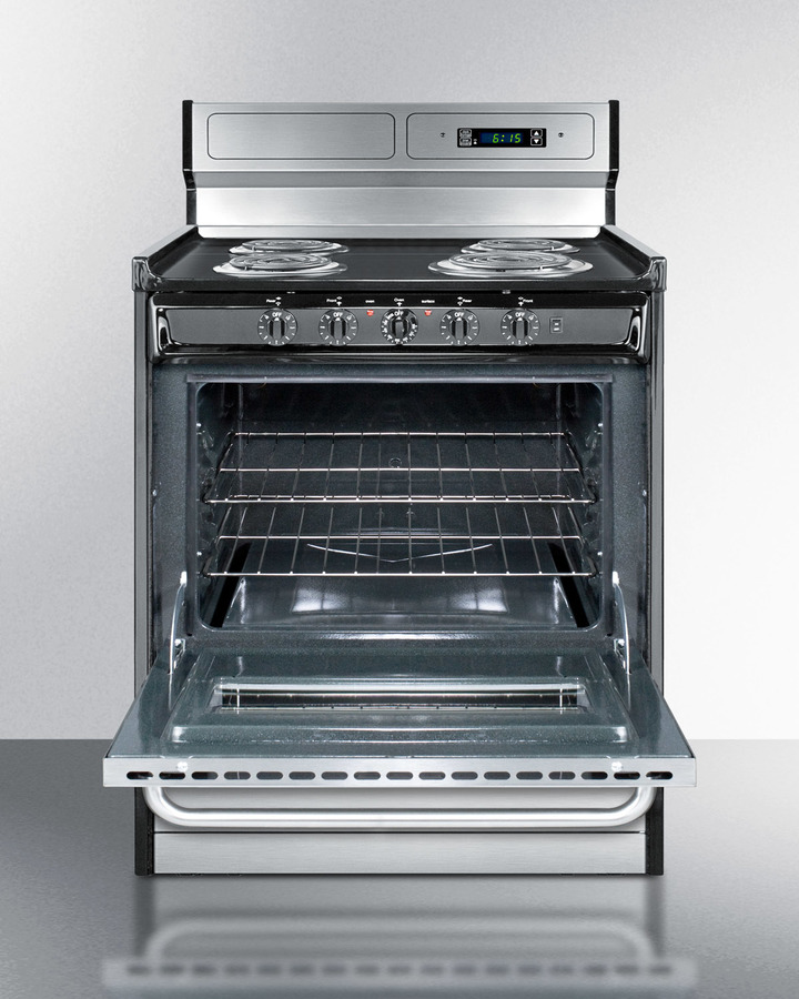 30" Wide Electric Coil Range TEM230BKWY
