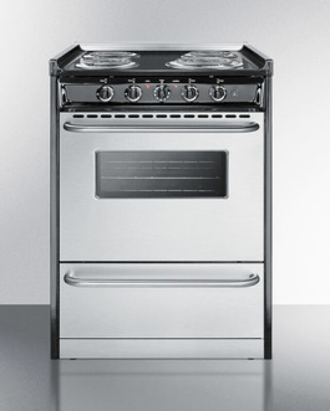 24" Wide Electric Coil Range TEM610BRWY