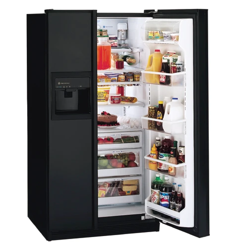 GE Profile Performance 25.6 Cu. Ft. Contour Door Side-by-Side Refrigerator with Dispenser and Water by Culligan TFB26PPDBB