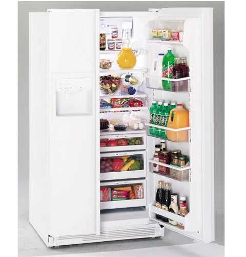 GE Profile Performance 25.6 Cu. Ft. Contour Door Side-by-Side Refrigerator with Dispenser and Water by Culligan TFB26PPDWW