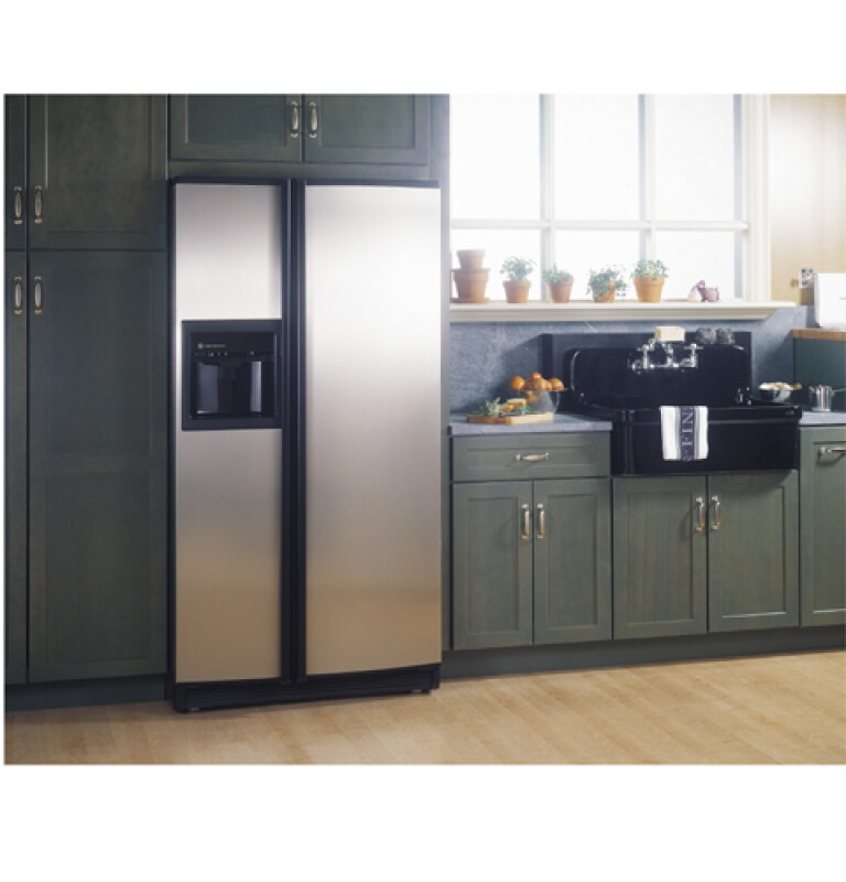 Performance 25.6 Cu. Ft. Contour Door Side-by-Side Refrigerator with Dispenser and Water by Culligan TFB26SPDBS