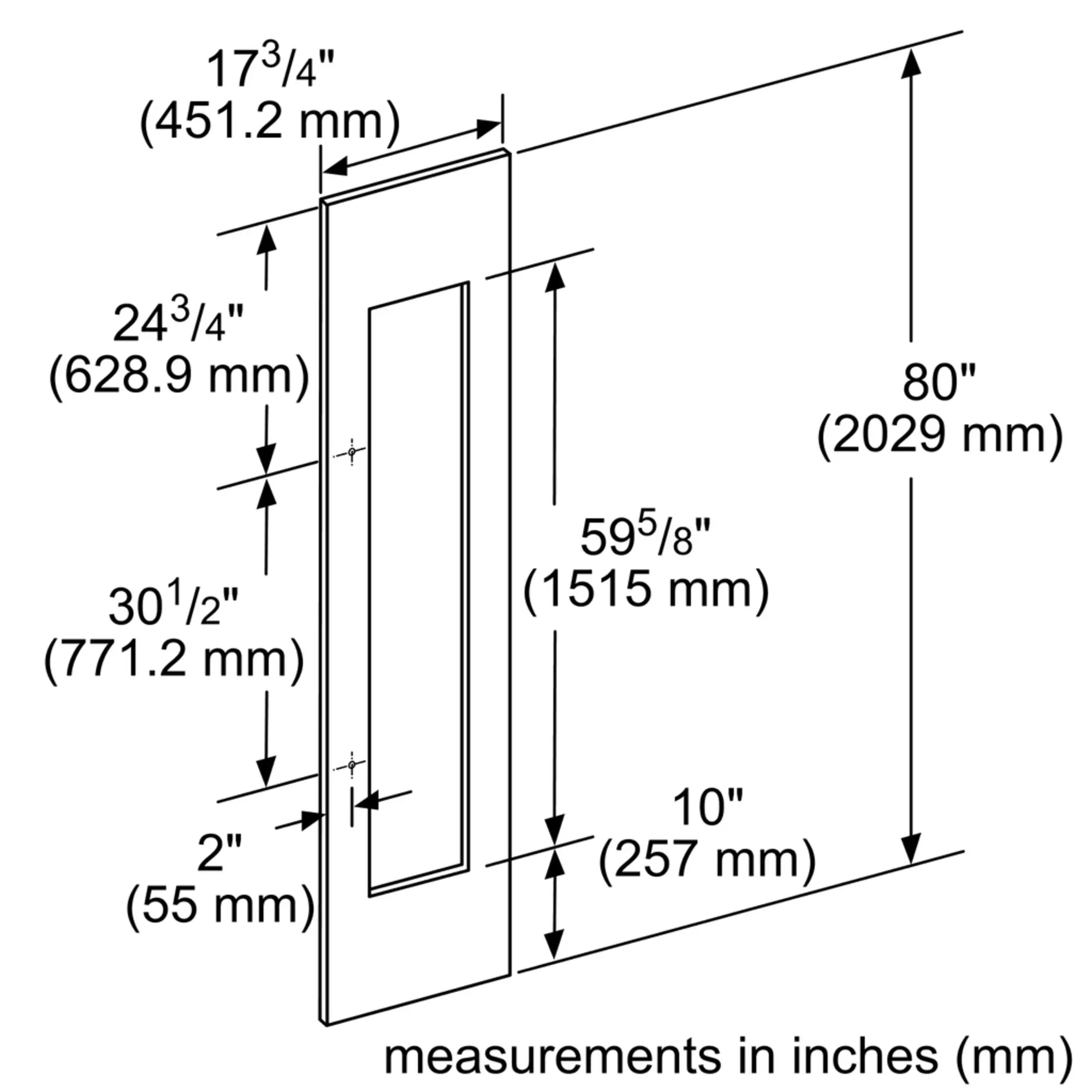 Door Panel 202.9 X 45.1 Cm TFL18IW800