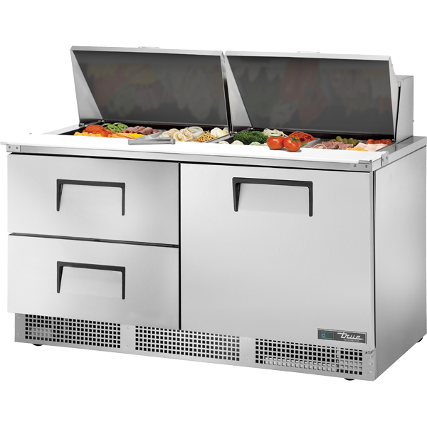 Door and Drawered Food Prep Unit with Hydrocarbon Refrigerant TFP6424MD2HC