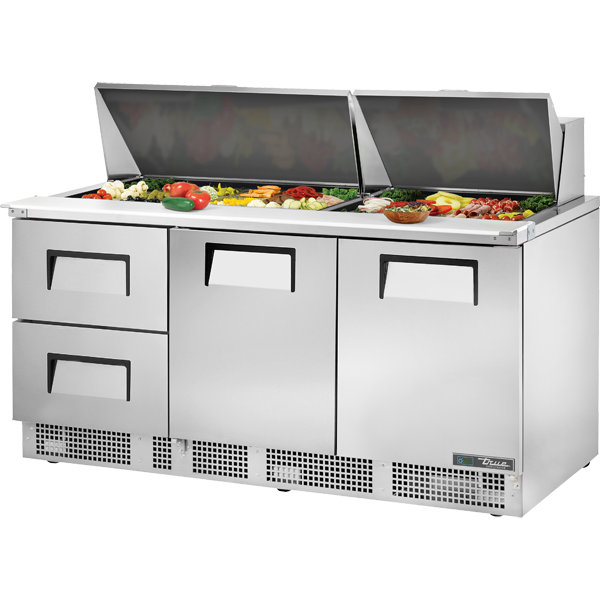 Door and Drawered Food Prep Unit with Hydrocarbon Refrigerant TFP7230MD2HC