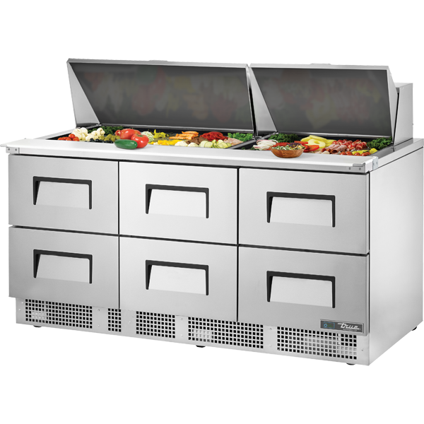 Drawered Food Prep Unit with Hydrocarbon Refrigerant TFP7230MD6HC