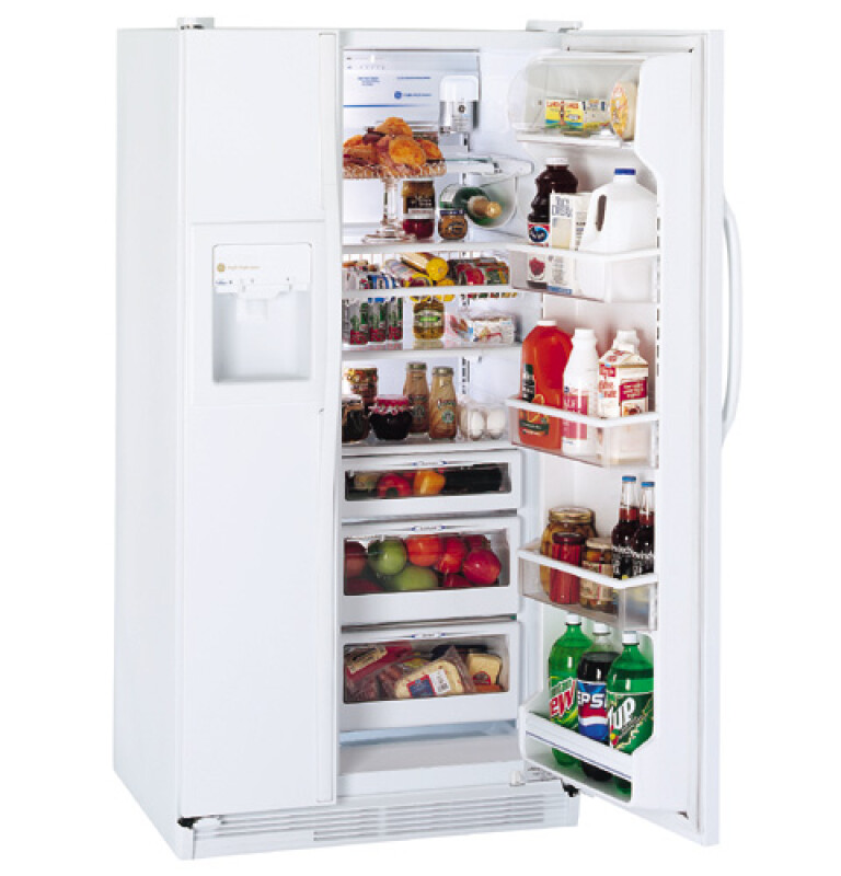GE Profile Performance 21.9 Cu. Ft. Side-by-Side Refrigerator Almond TFX22PPDAA Picture 1
