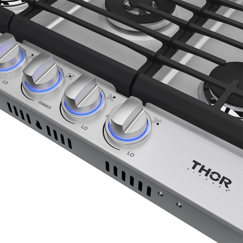 30 Inch Professional Gas Cooktop In Stainless Steel TGC30F