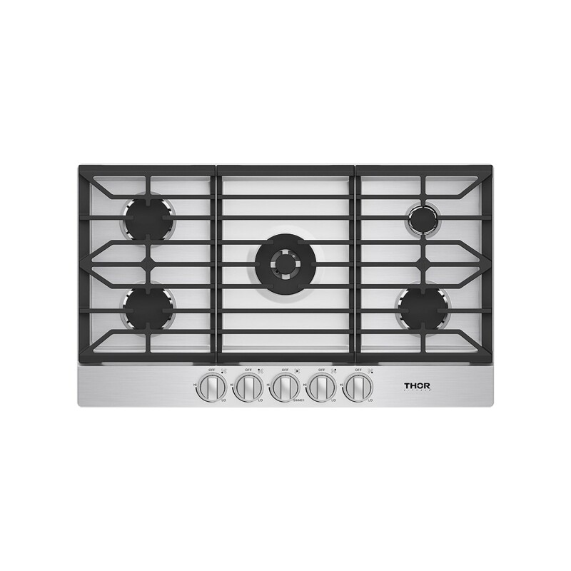 36 Inch Professional Gas Cooktop In Stainless Steel TGC36F