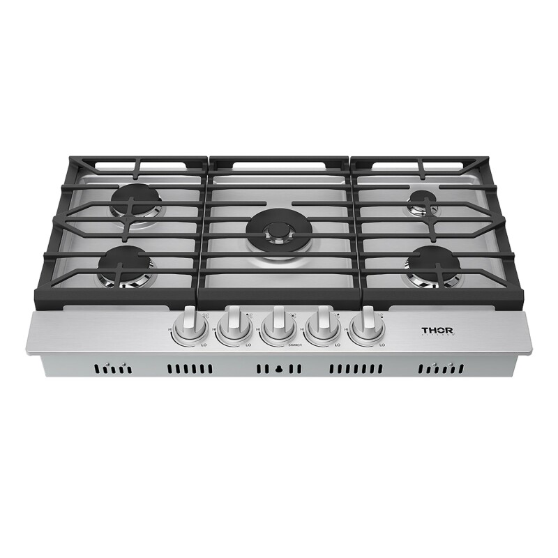 36 Inch Professional Gas Cooktop In Stainless Steel TGC36F