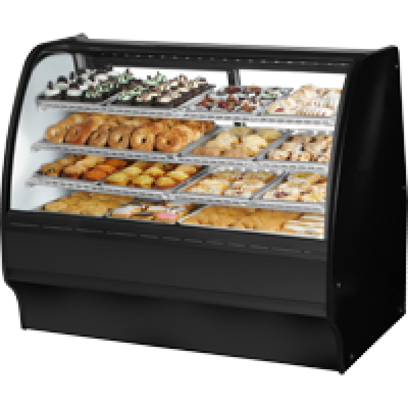 Fixed Front Curved Glass, Solid Colored End Dry Case with Black Exterior and White Interior TGMDC59SCSCBW