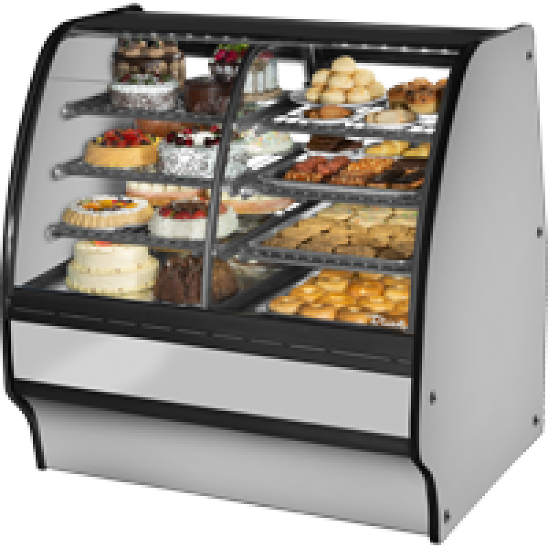 Fixed Front Curved Glass, Solid Colored End Dual Zone with Stainless Exterior and Stainless Interior TGMDZ48SCSCSS