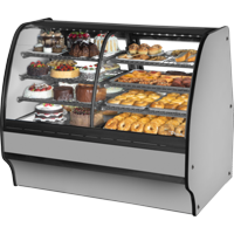 Fixed Front Curved Glass, Solid Colored End Dual Zone with Stainless Exterior and Stainless Interior TGMDZ59SCSCSS