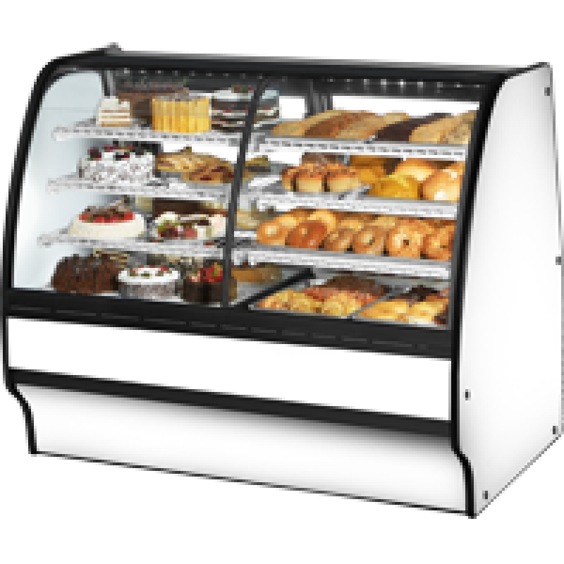Fixed Front Curved Glass, Solid Colored End Dual Zone with White Exterior and White Interior TGMDZ59SCSCWW