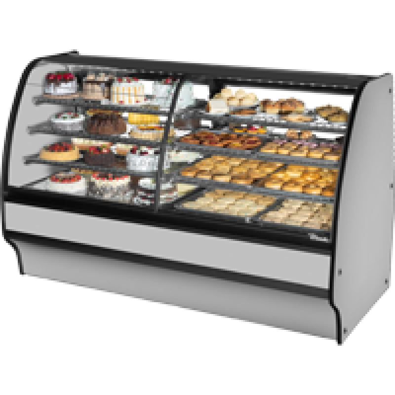 Fixed Front Curved Glass, Solid Colored End Dual Zone with Stainless Exterior and Stainless Interior TGMDZ77SCSCSS