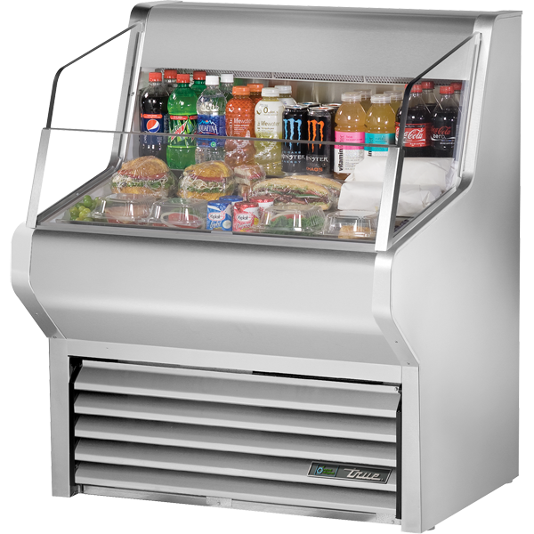 Horizontal Air Curtain Refrigerated Merchandiser with Stainless Exterior, Hydrocarbon Refrigerant & LED Lighting THAC36SHCLD