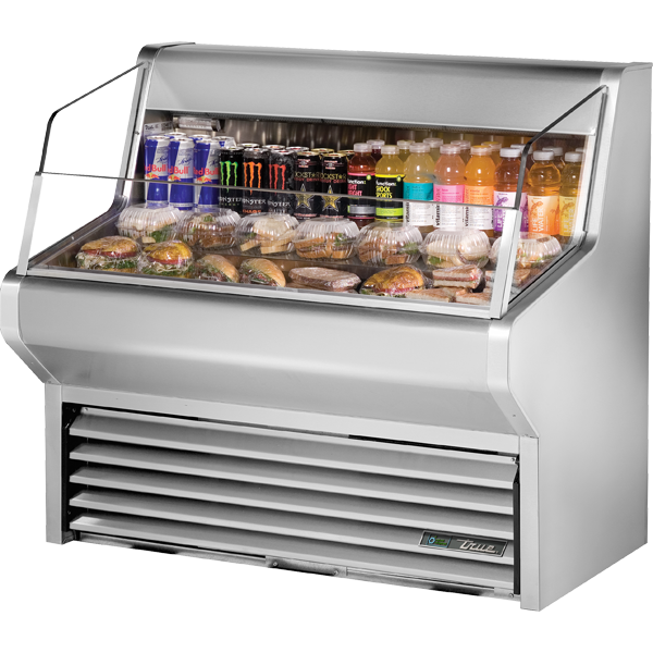 Horizontal Air Curtain Refrigerated Merchandiser with Stainless Exterior, Hydrocarbon Refrigerant & LED Lighting THAC48SHCLD